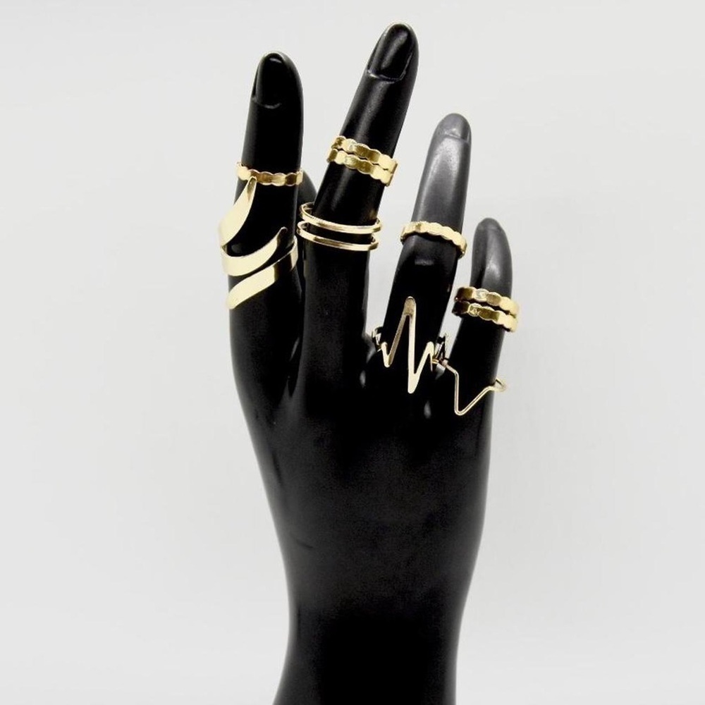 Gold Stacking Ring Set - Picture 5 of 7